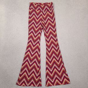 No Boundaries Leggings Womens Small (3-5) Brick Tetris Bell Bottoms Flare Hippie